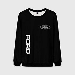 Свитшот мужской Ford logo white steel, цвет: 3D-черный
