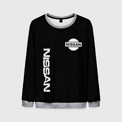 Свитшот мужской Nissan logo white auto, цвет: 3D-меланж