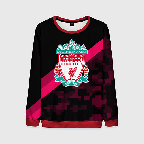 Мужской свитшот Liverpool sport fc club / 3D-Красный – фото 1