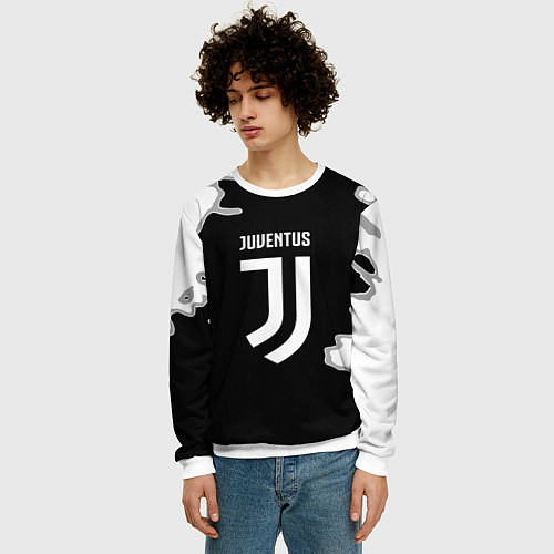 Мужской свитшот Juventus fc краски / 3D-Белый – фото 3