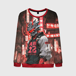 Свитшот мужской Понурый киборг, цвет: 3D-красный