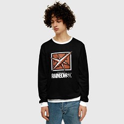 Свитшот мужской Том Кленси радуга 6, цвет: 3D-белый — фото 2