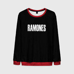 Свитшот мужской Ramones white logo, цвет: 3D-красный