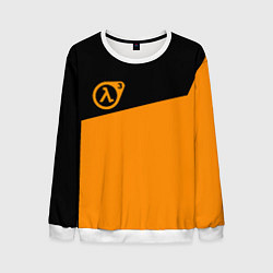 Свитшот мужской Half life orange game, цвет: 3D-белый