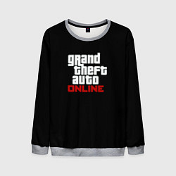 Свитшот мужской GTA online logo, цвет: 3D-меланж