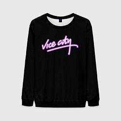 Свитшот мужской Vice city logo neon, цвет: 3D-черный