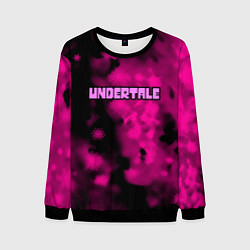 Свитшот мужской Undertale pink game, цвет: 3D-черный
