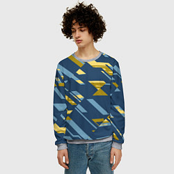 Свитшот мужской Абстракция текстуры спортивной формы, цвет: 3D-меланж — фото 2