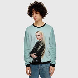 Свитшот мужской Anya Taylor - Joy - actress, цвет: 3D-черный — фото 2