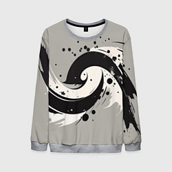 Мужской свитшот Инь-янь абстракция - нейроарт