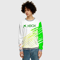 Свитшот мужской Xbox краски текстура геймер, цвет: 3D-меланж — фото 2