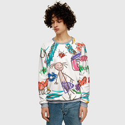 Свитшот мужской Детский принт, цвет: 3D-меланж — фото 2