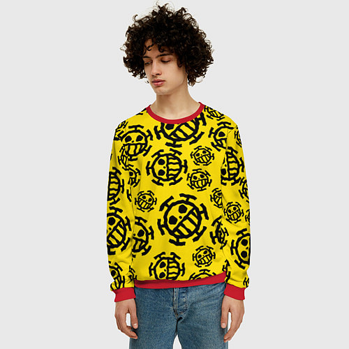 Мужской свитшот One Piece Trafalgar Law / 3D-Красный – фото 3