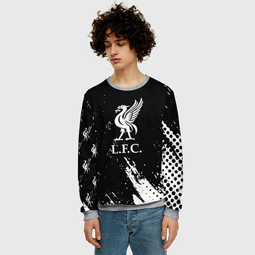 Мужской свитшот Liverpool краски фк / 3D-Меланж – фото 3