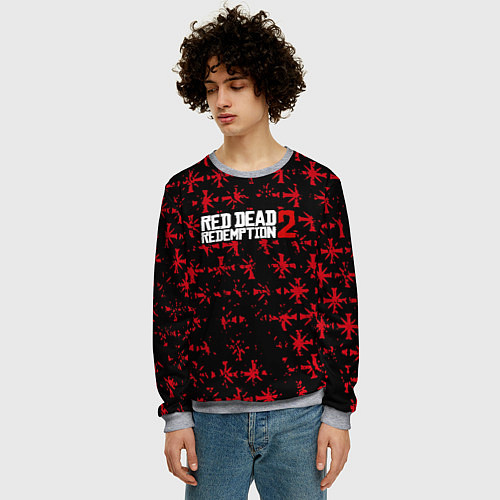 Мужской свитшот Red dead redemption x farcry pattern / 3D-Меланж – фото 3