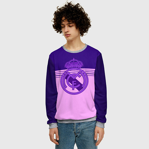 Мужской свитшот Real Madred geometry sport / 3D-Меланж – фото 3