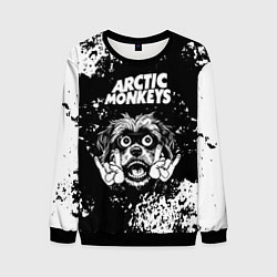 Свитшот мужской Arctic Monkeys рок пес, цвет: 3D-черный