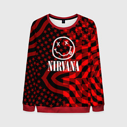 Свитшот мужской Nirvana star pattern, цвет: 3D-красный
