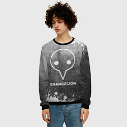 Свитшот мужской Evangelion - grey gradient, цвет: 3D-черный — фото 2