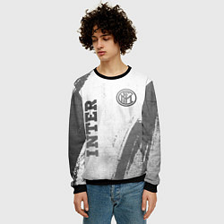 Свитшот мужской Inter - white gradient вертикально, цвет: 3D-черный — фото 2
