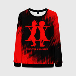 Свитшот мужской Hunter x Hunter - red gradient, цвет: 3D-черный