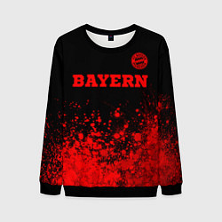 Свитшот мужской Bayern - red gradient посередине, цвет: 3D-черный