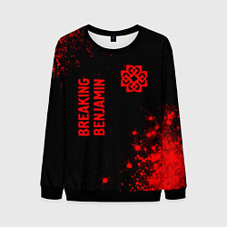 Мужской свитшот Breaking Benjamin - red gradient вертикально