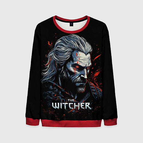 Мужской свитшот The Witcher blood / 3D-Красный – фото 1