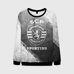 Свитшот мужской Sporting - grey gradient, цвет: 3D-черный