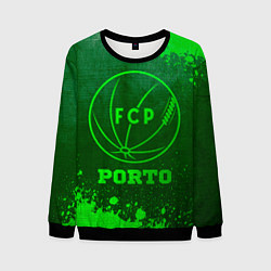 Свитшот мужской Porto - green gradient, цвет: 3D-черный