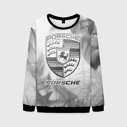 Свитшот мужской Porsche - white gradient, цвет: 3D-черный