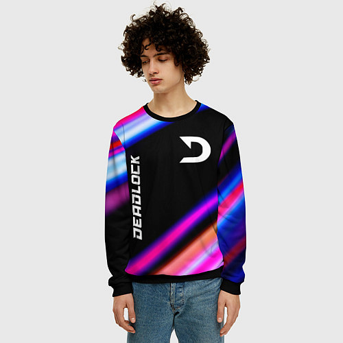 Мужской свитшот Deadlock speed game lights / 3D-Черный – фото 3