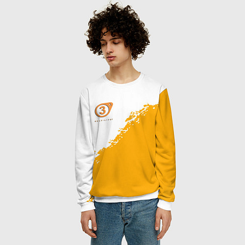 Мужской свитшот Half life 3 краски / 3D-Белый – фото 3