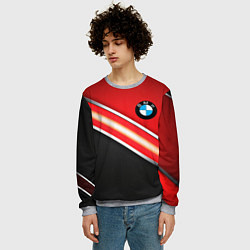 Свитшот мужской BMW geometry steel, цвет: 3D-меланж — фото 2