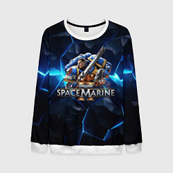 Свитшот мужской Captain Titus Warhammer 40000 space marine 2, цвет: 3D-белый