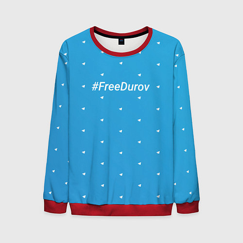 Мужской свитшот Freedurov паттерн из самолётиков / 3D-Красный – фото 1