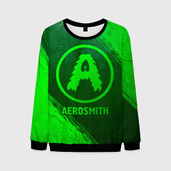 Свитшот мужской Aerosmith - green gradient, цвет: 3D-черный