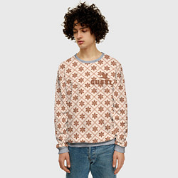 Свитшот мужской Гусси - надпись узор, цвет: 3D-меланж — фото 2