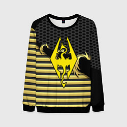Свитшот мужской Skyrim gold edinion, цвет: 3D-черный