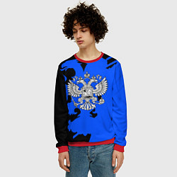 Свитшот мужской Россия герб патриот, цвет: 3D-красный — фото 2