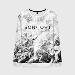 Свитшот мужской Bon Jovi white graphite, цвет: 3D-белый