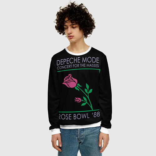 Мужской свитшот Depeche Mode - Rose Bowl / 3D-Белый – фото 3