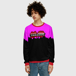Свитшот мужской Tekken розовая геометрия, цвет: 3D-красный — фото 2