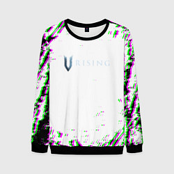 Свитшот мужской Vrising глитч краски, цвет: 3D-черный