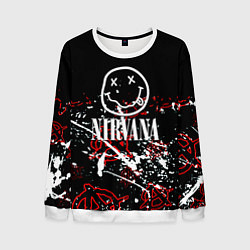 Свитшот мужской Nirvana анархия, цвет: 3D-белый