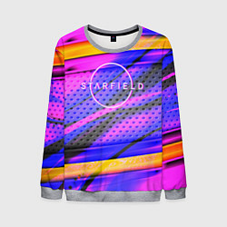 Свитшот мужской Starfield geometry game, цвет: 3D-меланж