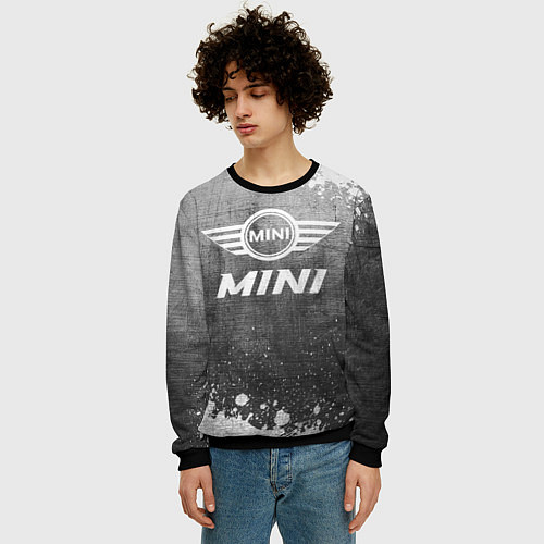 Мужской свитшот Mini - grey gradient / 3D-Черный – фото 3