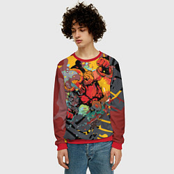 Свитшот мужской Красный викинг, цвет: 3D-красный — фото 2