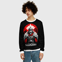 Свитшот мужской Славяне воин, цвет: 3D-белый — фото 2