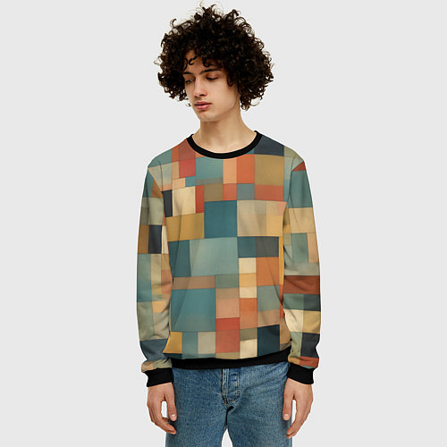Мужской свитшот Inspired by Paul Klee / 3D-Черный – фото 3